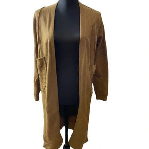 Light brown cardigan Size:L. Including two side pockets & very stretchy